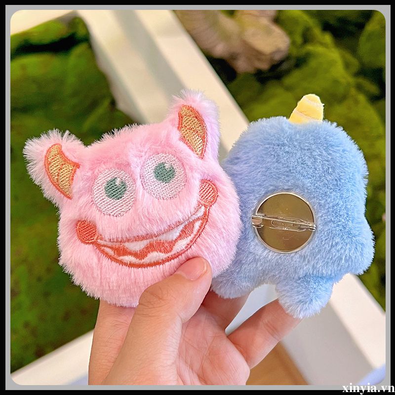 🌺🌺Trâm Cài Túi Ba Mắt Nhồi Bông Hình Búp Bê Quái Vật Nhỏ Dễ Thương Phong Cách one-Eye Giảm Giá