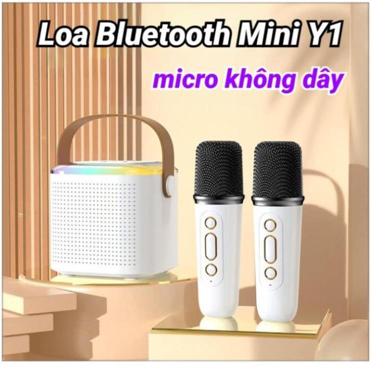 Loa Bluetooth Mini hát karaoke GODWELL sạc Pin Không dây, âm thanh bass chuẩn tặng kèm 2 míc hát bảo hành  _KR01