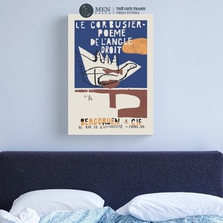 Tranh treo tường, Le Corbusier - Exhibition poster for Poeme de L‘Angle Droit 1995 in Paris Canvas Print