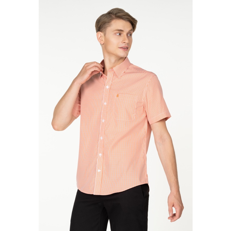 Áo sơ mi caro tay ngắn , thời thượng, lịch lãm, chỉn chu John Henry - WS23SS17T-SD
