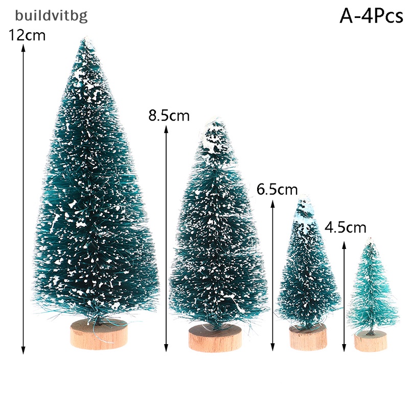 Set 4 Mô Hình Cây Thông Noel Mini 1: 12 Dùng Để Trang Trí Tiểu Cảnh / Nhà Búp Bê