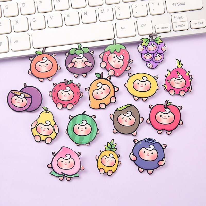 Trâm Cài Áo Hình Trái Cây Xinh Xắn Cho Nữ