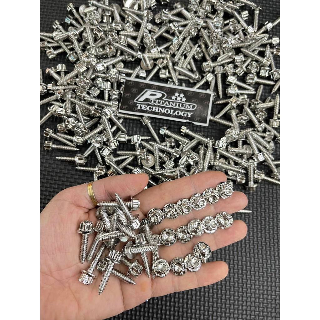 Ốc 5li23 Xoắn Trụ Salaya Inox 304 bắt pô e Sh , Nvx , Yamaha , Tay ga