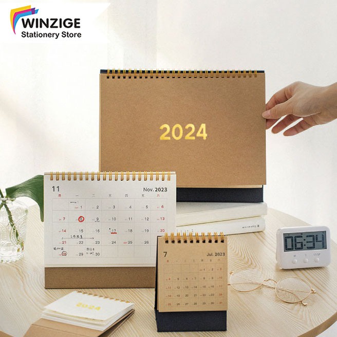 Winzige Lịch Để Bàn 2024 Simple Calendar Lịch để bàn ghi chú lịch schedule