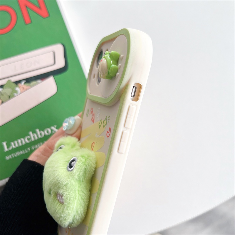 Ốp Điện Thoại Hình Ếch Dễ Thương Cho iphone 15 pro max 14 pro max 13 pro max 12 11 pro max Sự Bảo Vệ
