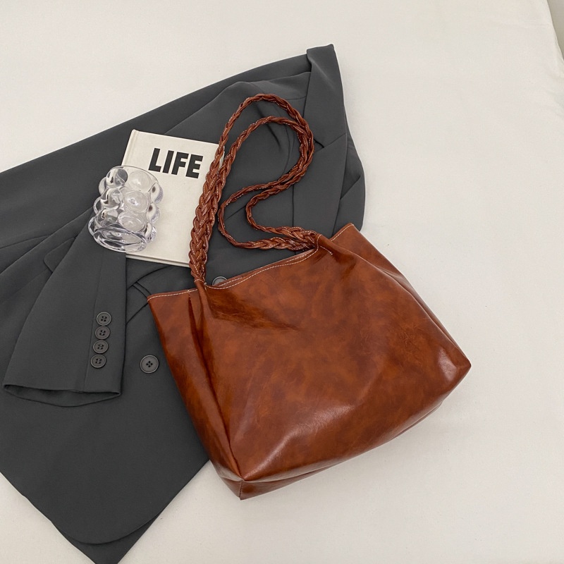 Kết cấu cao cấp Túi xách cổ điển Túi nữ Thời trang mới Túi đeo vai đi lại Túi tote lớp sinh viên dung tích lớn