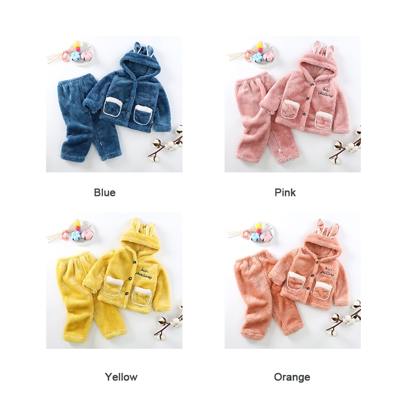 Momo Bộ Đồ Ngủ Thu Đông Phong Cách Hàn Quốc Cho Bé Trai Và Bé Gái