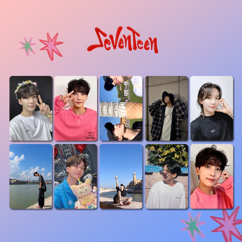 Set 10 Tấm Ảnh lomo Card Nhóm Nhạc seventeen s.coups joshua jun hoshi wonwoo woozi dk mingyu seungkwan