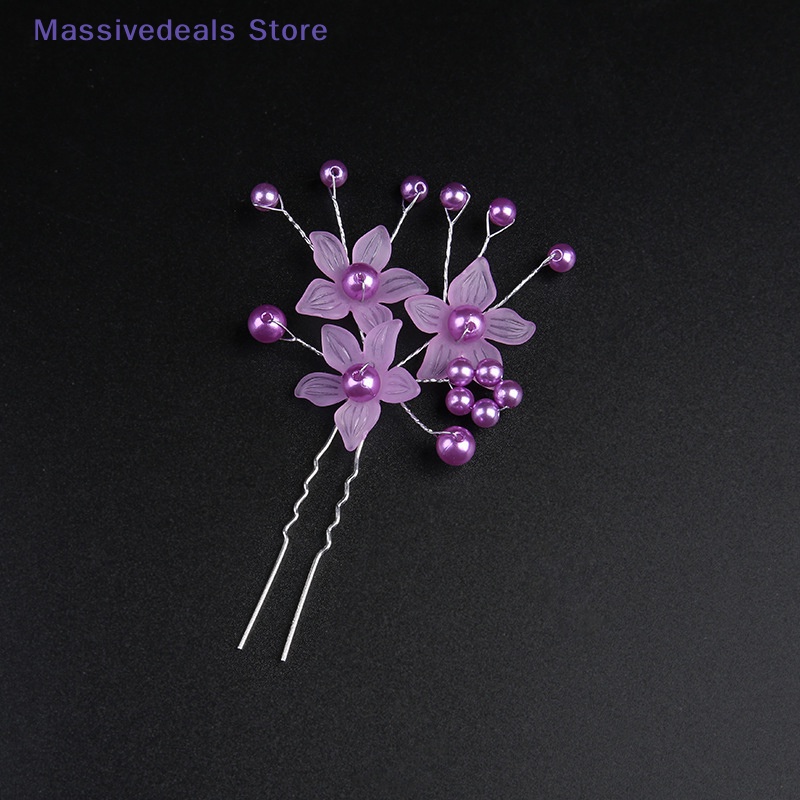 Trâm Cài Tóc Hình Hoa Đính Ngọc Trai Thủ Công Cho Cô Dâu Mới