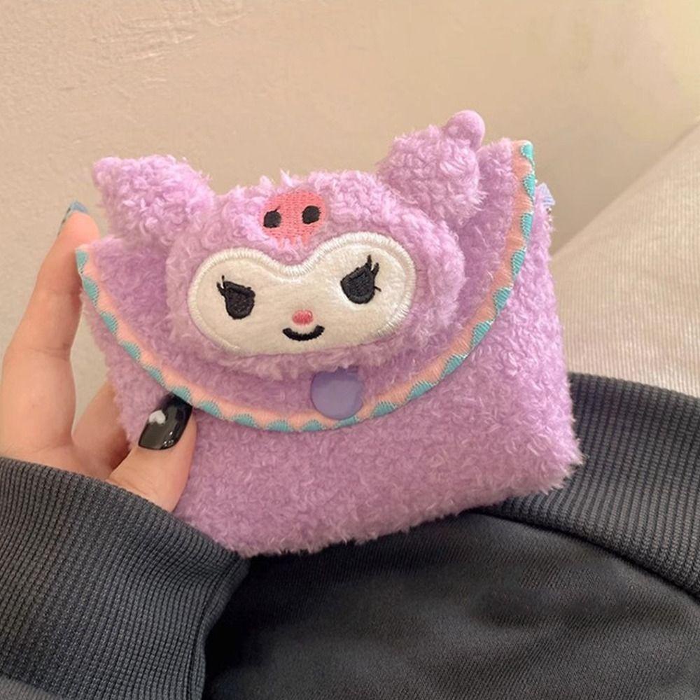 Ví Đựng Tiền Xu Bằng Bông Hoạt Hình kuromi cinnamoroll mini ins Cho Nữ
