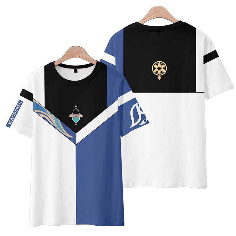 Genshin Áo Thun kimono Quần Short Hóa Trang haori Phong Cách Đường Phố Cá Tính