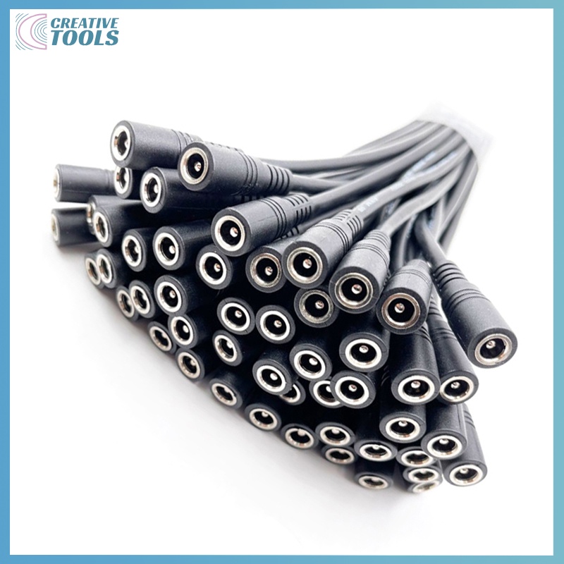 Bộ 10 Đầu Nối Dây Điện 5.5 X 2.1 dc male Hoặc female Cho Đèn led 3528 5050 Mới