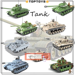 Bộ đồ chơi lắp ráp xe tăng tiger tank 131 với 3 bức tượng nhỏ