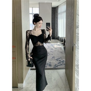 Đầm Phối Ren Sang Trọng Quyến Rũ Thời Trang Dành Cho Nữ