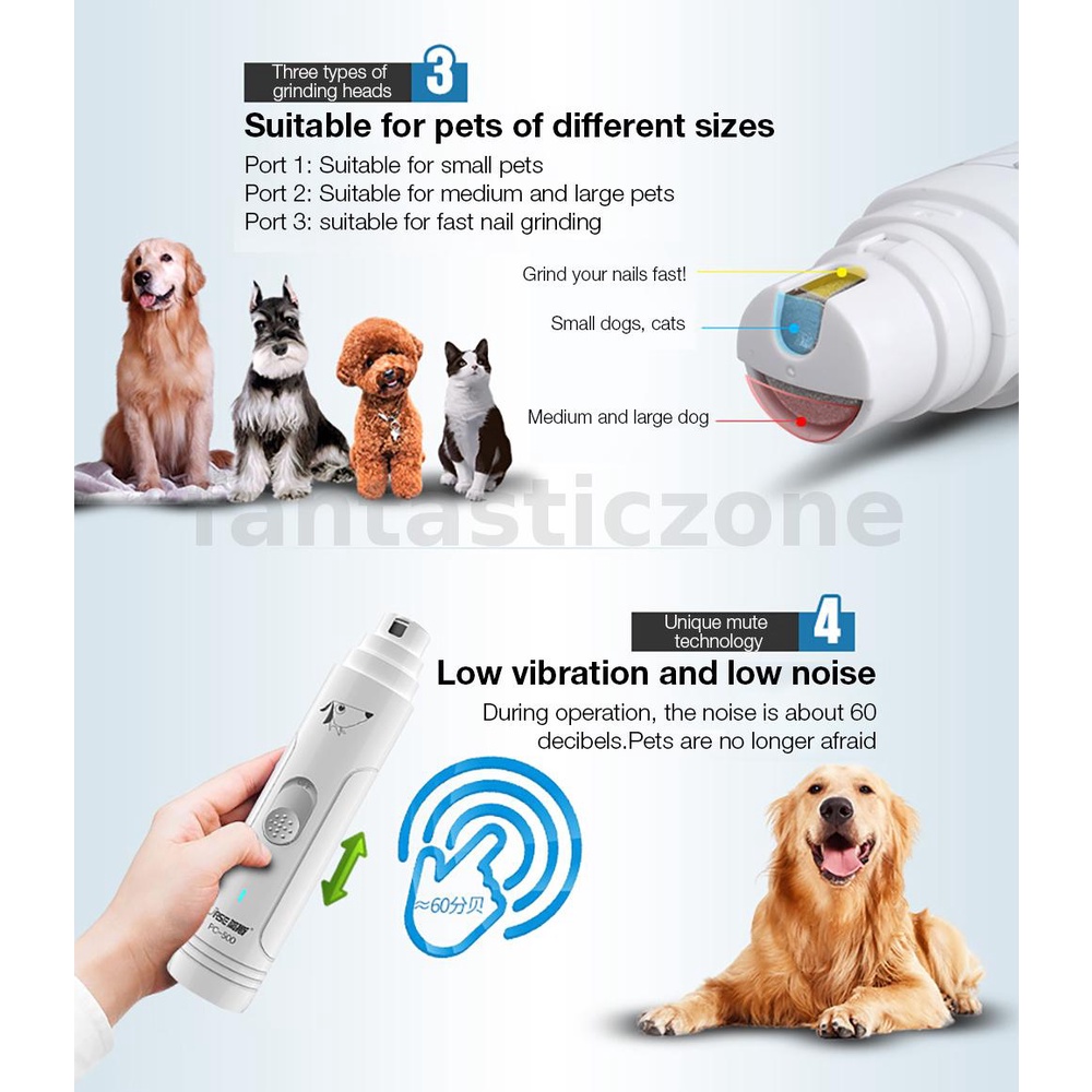 Jase Máy Mài Móng Điện Tử Sạc Cổng usb Cho Thú Cưng xiaomi pc-500