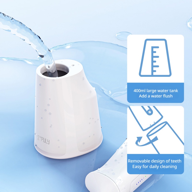 Máy tăm nước enpuly mlg1 Plus bình nước siêu lớn chỉ nha khoa 400ml dụng cụ-Mi grand