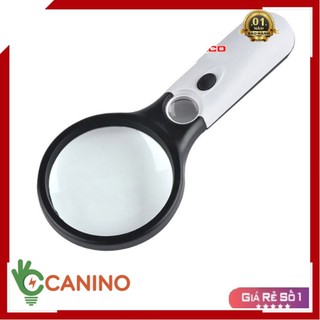 Kính lúp cầm tay có đèn 3x - 45x soi vật mẫu, soi sợi vải lỗi 1 đổi 1 canino 206762 206762