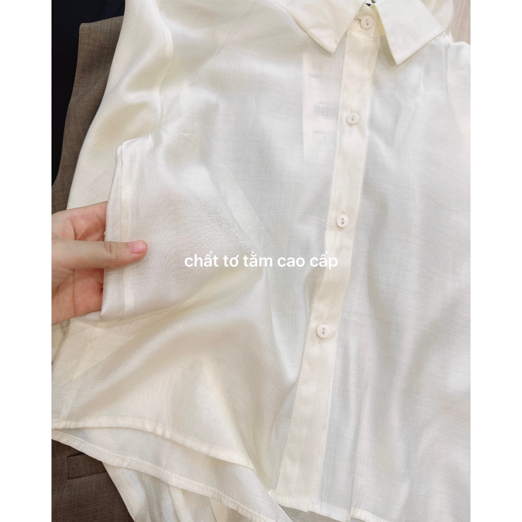 ANU632 - SET ÁO GILE PHỐI SƠ MI TƠ