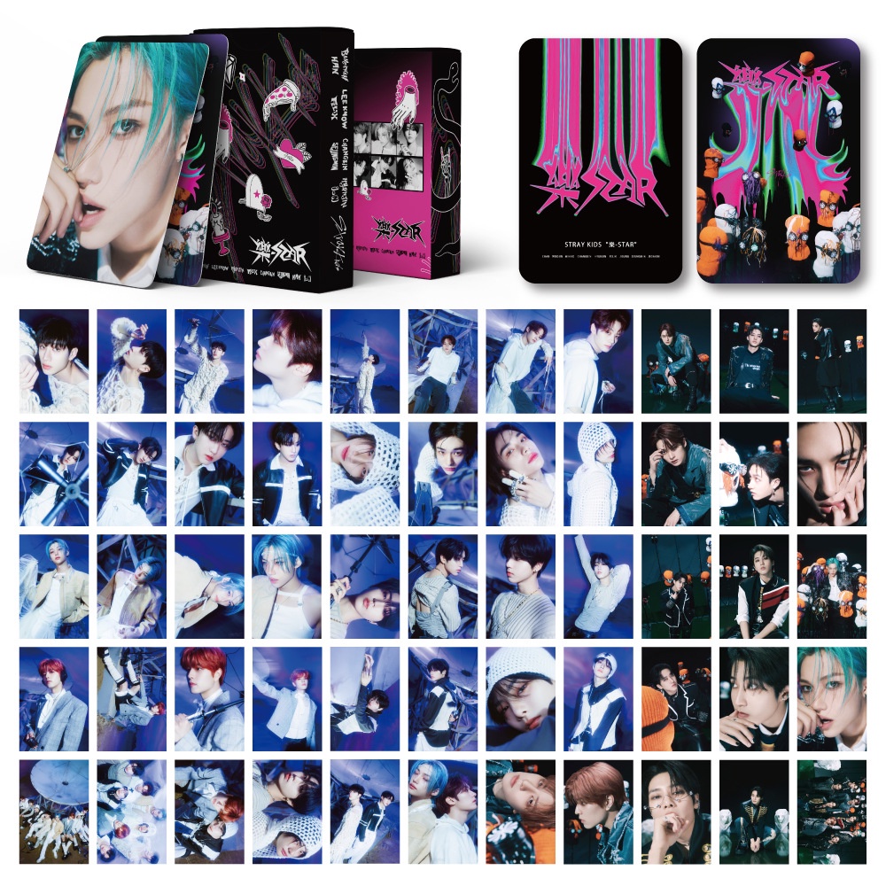 Hộp 55 Tấm Ảnh lomo card Nhóm Nhạc kpop stray kids