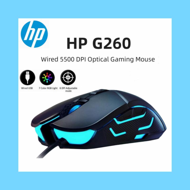 Hp Chuột Quang Chơi Game Có Dây g260 500-4000 dpi Có 6 Nút Bấm