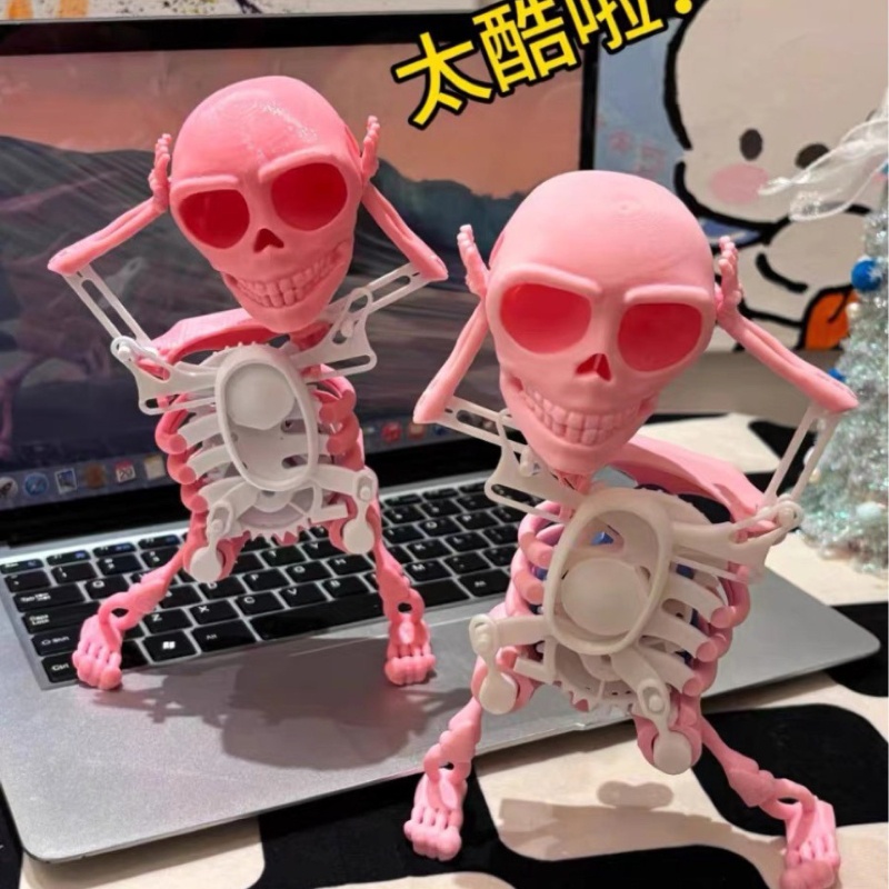 ☠️ Bộ xương nhảy múa in 3D Sử dụng đồng hồ Đồ chơi văn phòng giảm stress mới lạ, độc đáo và vui nhộn