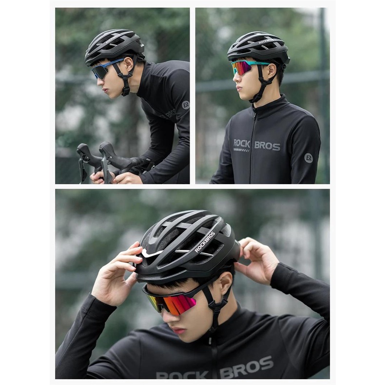 Rockbros Kính Mát Phân Cực 4lenses Thể Thao Ngoài Trời Cho Nam Và Nữ