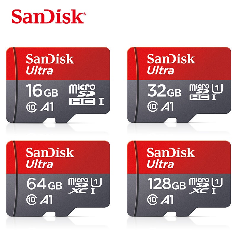 Thẻ nhớ Sandisk 4GB 8GB 16GB 32GB 64GB 128GB Tặng Kèm Vỏ Thẻ Micro SDHC 80MB / s TF Thẻ Nhớ Cho Camera, Đầu Đọc Thẻ Nhớ