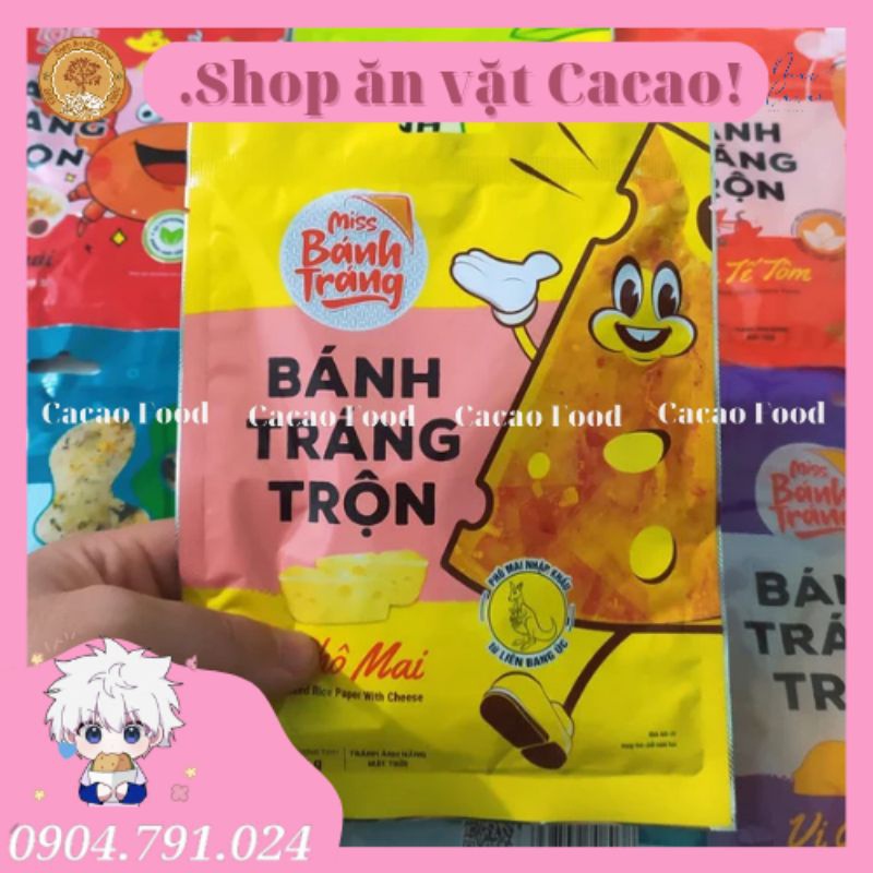 COMBO 20 BỊCH BÁNH TRÁNG TRỘN MISS VỊ PHÔ MAI/CHANH SẢ/GÀ QUAY/RONG BIỂN/SA TẾ BÒ/SA TẾ TÔM 20Gram Vinasnack