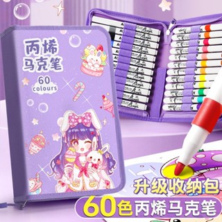  Bút Đánh Dấu Acrylic 24 Màu 36 Màu 48 Màu 60 Màu Bút Vẽ Tay Trẻ Em Bút Màu Nước Nghệ Thuật Sơn Dầu Túi Lưu Trữ 