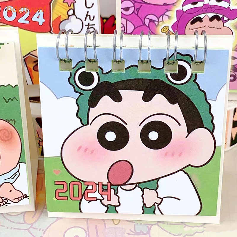 Lịch Để Bàn mini bdgf 2024 Cậu Bé Bút Chì shin-chan Dùng Trang Trí