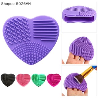 Miếng silicone Rửa Cọ Trang Điểm Cầm Tay Trái Tim