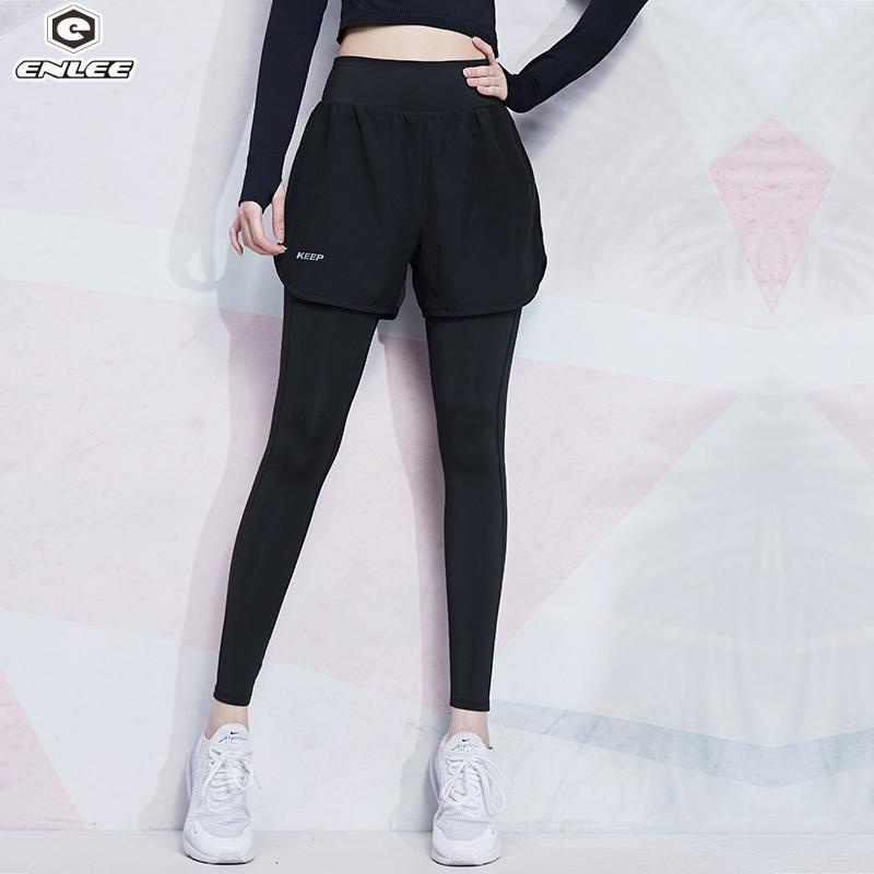 Enlee Quần Legging Thể Thao Lưng Cao Chất Liệu Co Giãn Nhanh Khô Thời Trang Cho Nữ