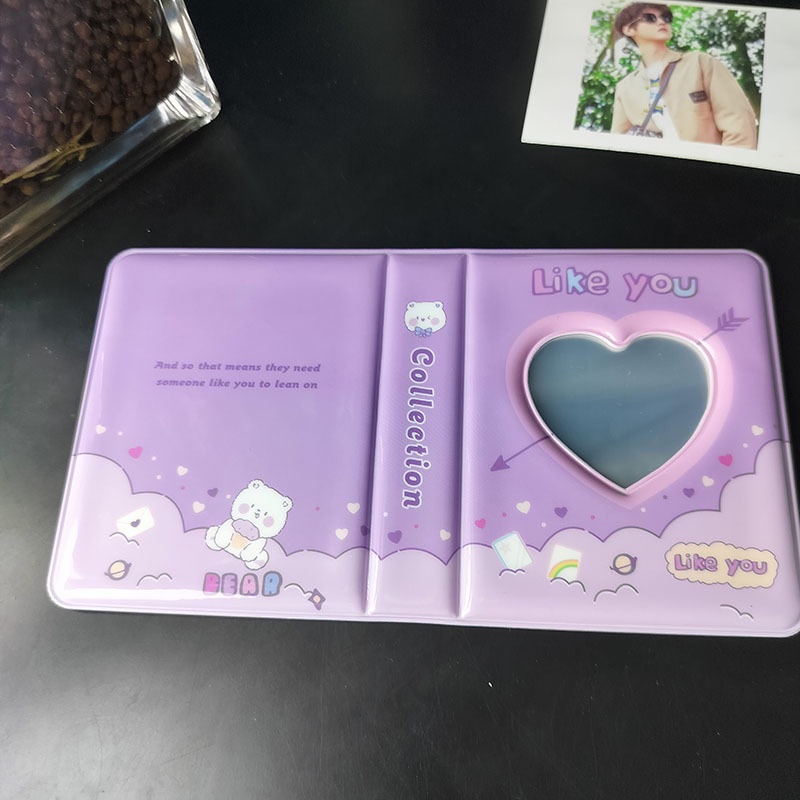 Album Đựng Thẻ idol mini Ba inch Họa Tiết Trái Tim