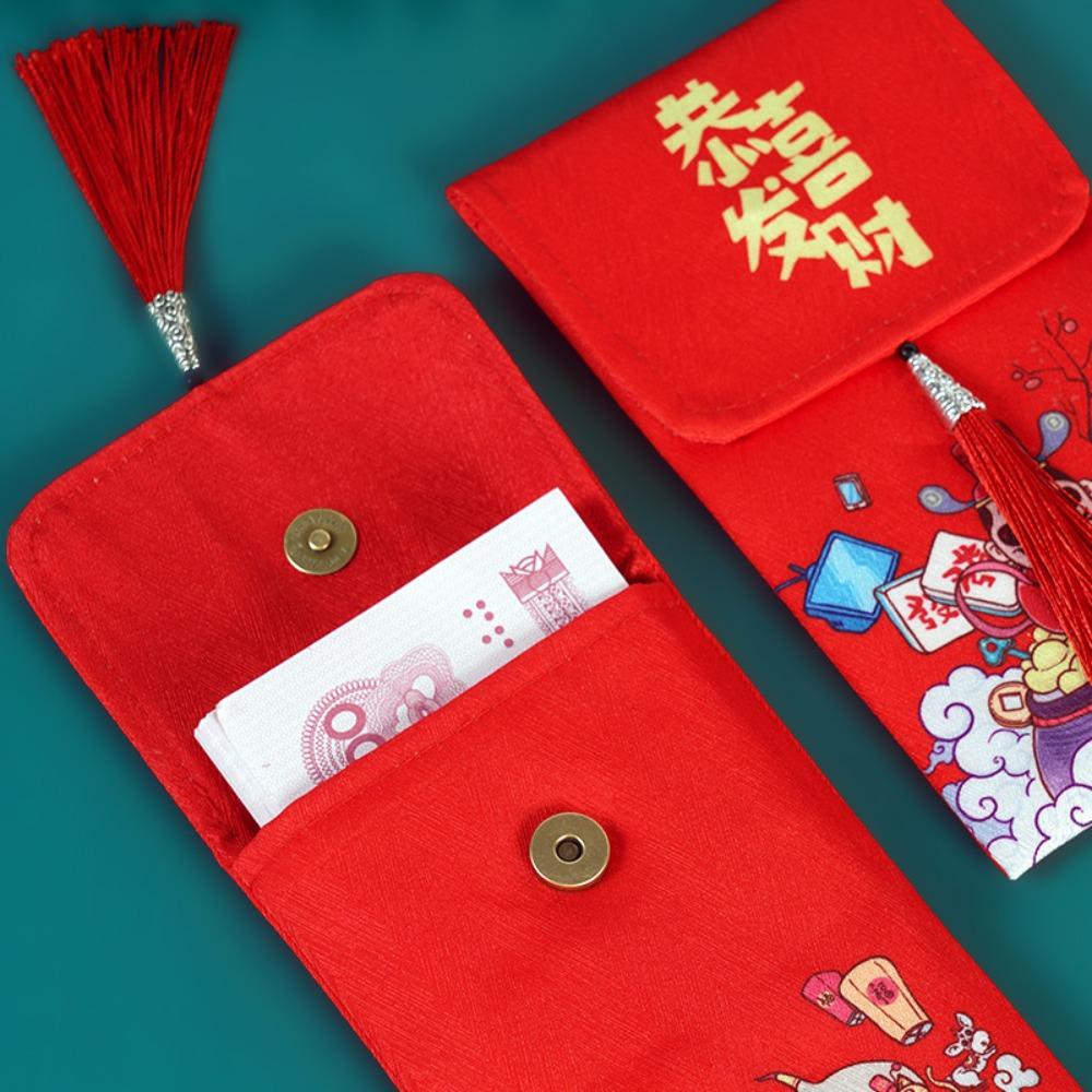 Btlimer Bao Lì Xì Đỏ In Hình Rồng Hoạt Hình Nghệ Thuật Sáng Tạo