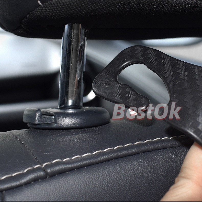 Bộ 4 Móc Treo Đồ Gắn Lưng Ghế Xe Hơi Bằng Sợi carbon Tiện Dụng