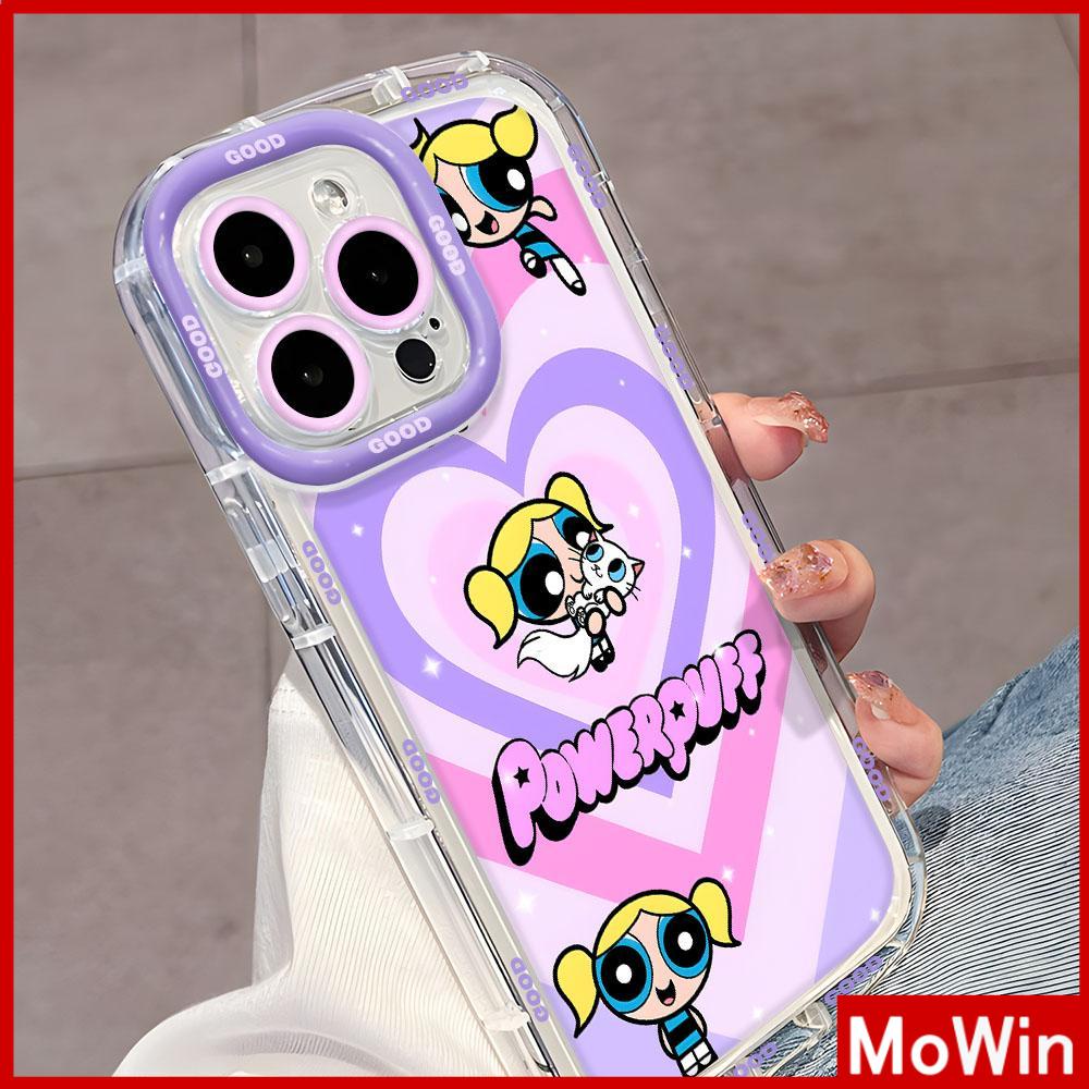 Mowin - Ốp lưng Ốp điện thoại Ốp iphone 15 pro max Ốp iPhone Sáng Bóng Trong Suốt Túi Khí Chống Sốc Mềm TPU Hình Cô Gái Dễ Thương Tương Thích Với iPhone 14 Pro Max 13 Pro Max 12 11 XR XS MAX 7 8Plus