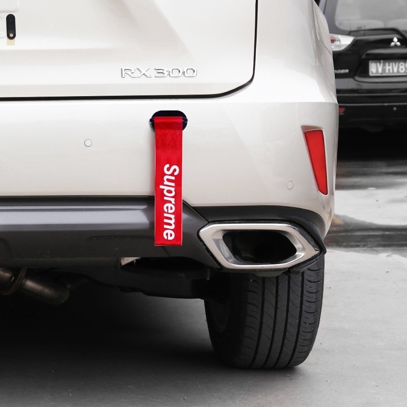 Dây móc kéo trang trí in chữ Supreme cho xe ô tô