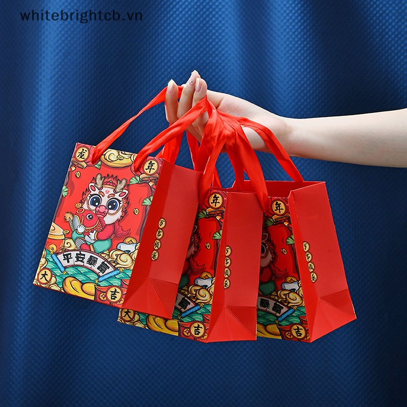 / / Cny Trang Trí / / Túi Gói Kẹo Quà Tặng Năm Con Rồng Phong Cách Trung Hoa gifg Có Tay Cầm Cho Bữa Tiệc.