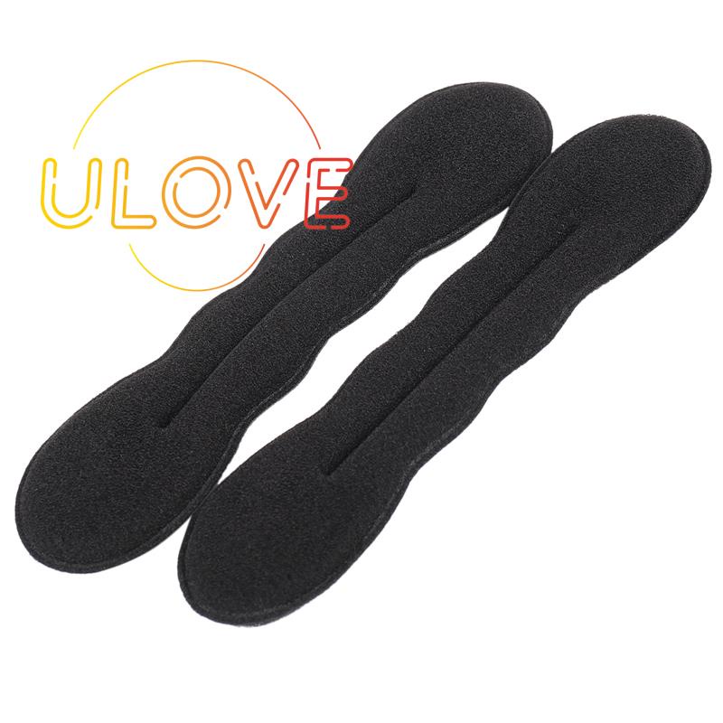 Set 2 Mút Xốp Làm Tóc Hình Bánh bun Màu Đen Kích Thước Nhỏ