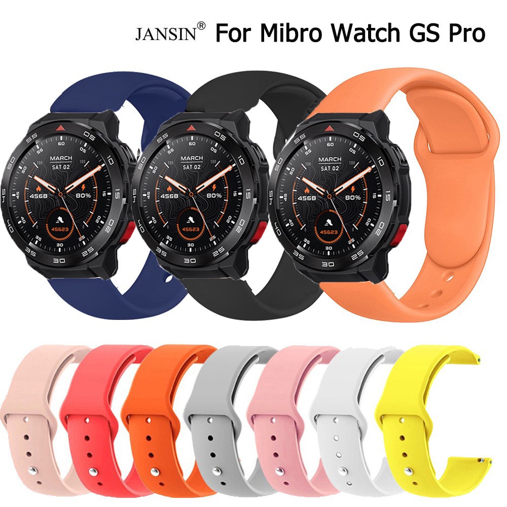Jansin Dây đeo đồng hồ thông minh bằng silicon mềm cho Mibro Watch GS Pro