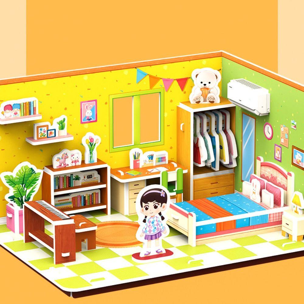 Bộ Đồ Chơi Xếp Hình 3d Bằng Giấy diy Hình Hoạt Hình Dành Cho Trẻ Em