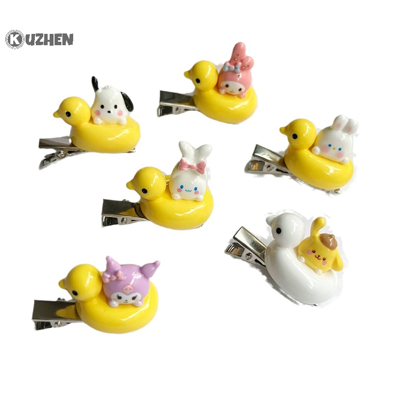Kuzhen Kẹp Tóc Hình Vịt 3d Hoạt Hình Dễ Thương Dành Cho Nữ