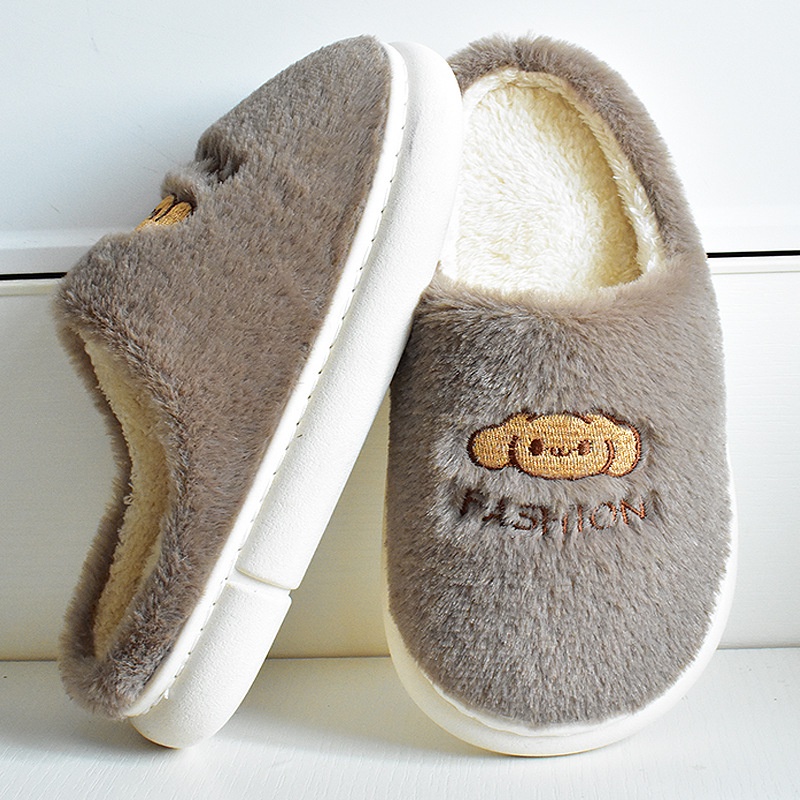 Mới Dép cotton Đi Trong Nhà Đế Dày Chống Trượt Thời Trang Thu Đông 2023 Cho Nữ