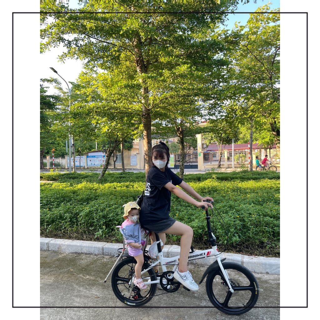 Xe đạp gấp gọn Shibomei 20inch giảm sóc kép đạp siêu nhẹ
