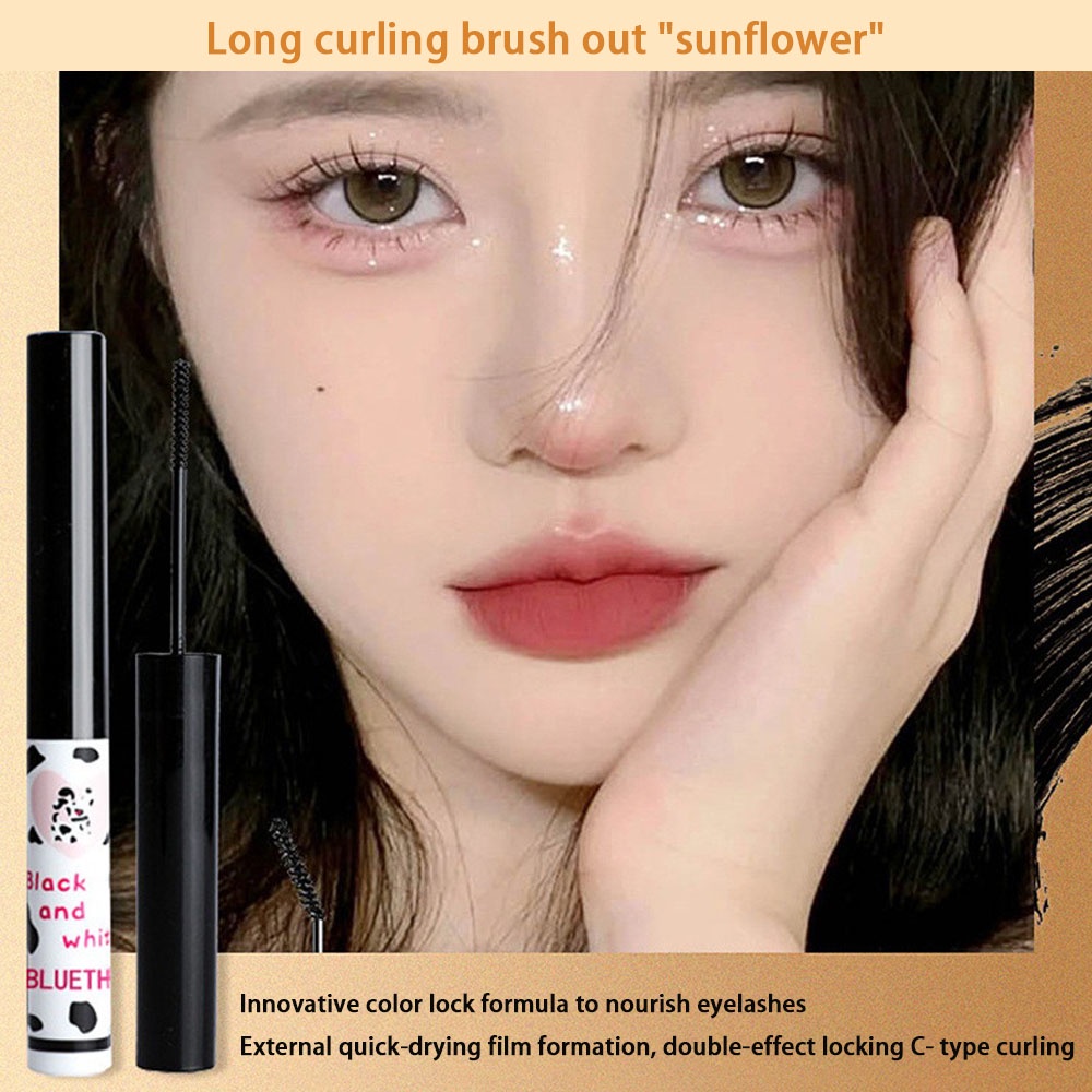 Mascara lâu trôi Mascara dày không có cặn Mascara làm bay hơi nhanh Mascara tự nhiên đầy đặn không vón cục Mascara kéo dài lông mi Sơn lót mảnh mai, trang điểm cao cấp châu Âu và Mỹ