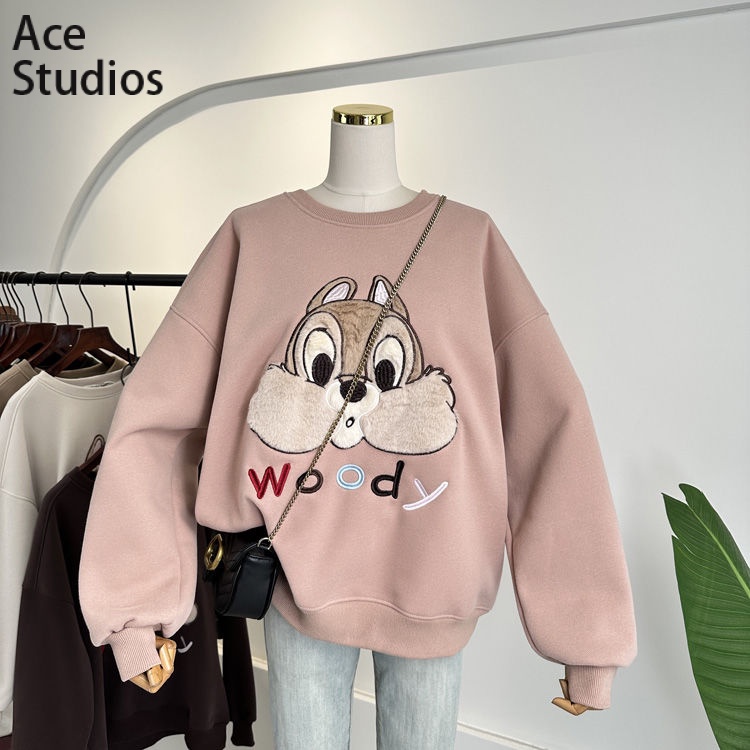 Ace Studios Áo Khoác hoodie áo khoác nữ zip hoodie Thông thường Korean comfortable chic WWY23C030O 49Z231204