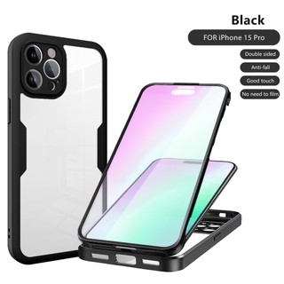 Ốp Điện Thoại pc Silicon Trong Suốt Chống Sốc Bảo Vệ 360 Độ Cho iphone 14 15 pro max 14 15 plus