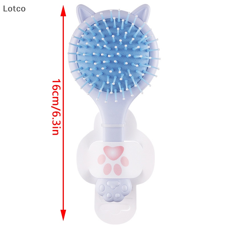 Lotco Lược Chải Tóc Hình Tai Mèo mini Có Gương Trang Điểm Mát Xa Da Đầu Làm Đẹp Cho Nữ vn