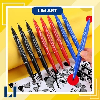 Bút lông dầu 2 đầu không xóa được, twin marker bền màu