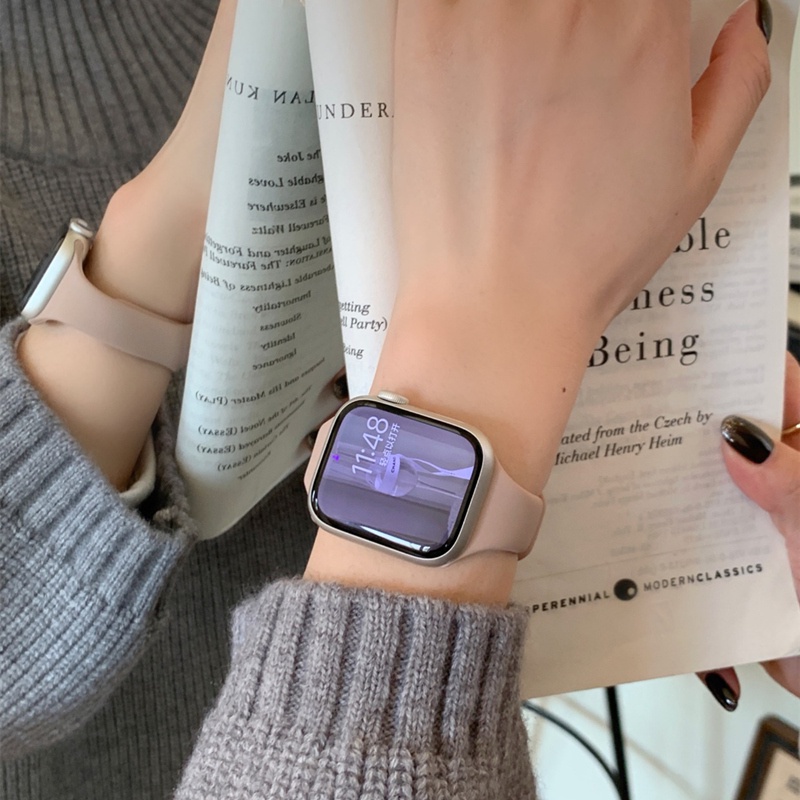 Dây Đeo Thay Thế Bằng Nhựa Mềm Mỏng Cho iwatch series 9 ultra 8 7 6 5 4 3 2 49mm 45mm 41mm 44mm 38mm 42mm 49mm